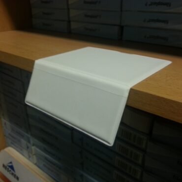 Plastikinis lentynų žymeklis